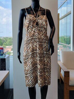Bar III Tiger Print Slip Dress
